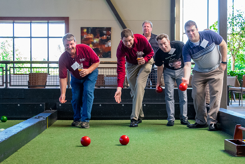 Beacon Employees playing Bocce